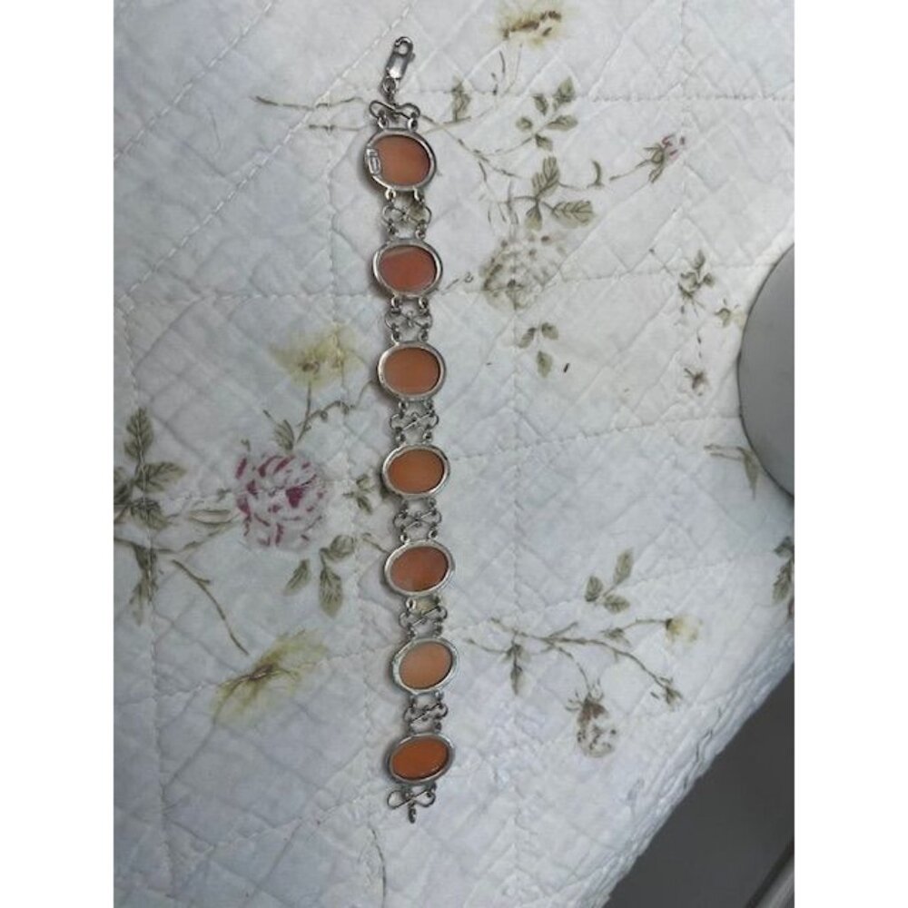 Vintage 800 Silver Carved Cameo Bracelet – Old-School Grace, New-School Cool - Picture 4 of 5